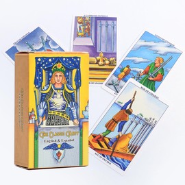 ETMSTCO Tarot Rider, Cartas de Tarot, Edición en Español e Inglés de la Baraja de Tarot Clásica para Principiantes, Baraja Clásica de Tarot con 78 Cartas 22 Arcanos Mayores y 56 Arcanos Menores