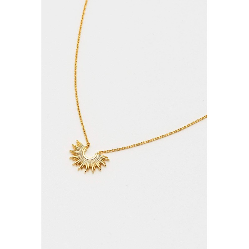 Estella Bartlett Half Sunburst Necklace - Gold Plated