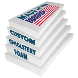 Foamma Custom Cut-to-Size Foam - High & Medium Density Custom Upholstery Foam Cushion, Polyurethane, Cushion Replacement for Chairs, Couches & DIY Projects for All Needs
