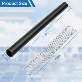 GYPNS Pool Chlorinator PVC Flexible Tubes with Support Spring - for Rainbow 320, 322 Chlorinator and R171096 Feeder, 2 PCS Black Chlorinator Hose Pool & Spa Replacement Parts