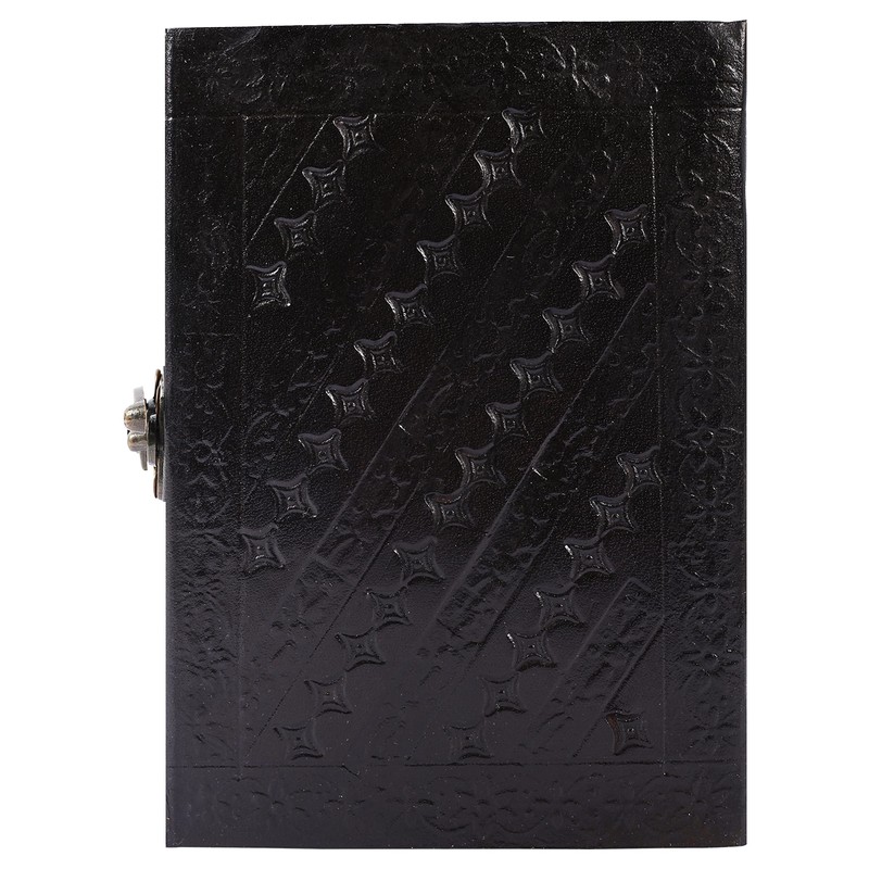 OVERDOSE Colosseum Black Leather Journal - Handmade Notebook for Students,