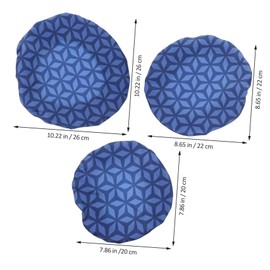 Generic 3-Piece Reusable Stretch Bowl Covers Set Washable Fabric Lids for Food Storage Elastic Cotton Bowl Covers for Home Kitchen Suitable for Parties and Picnics