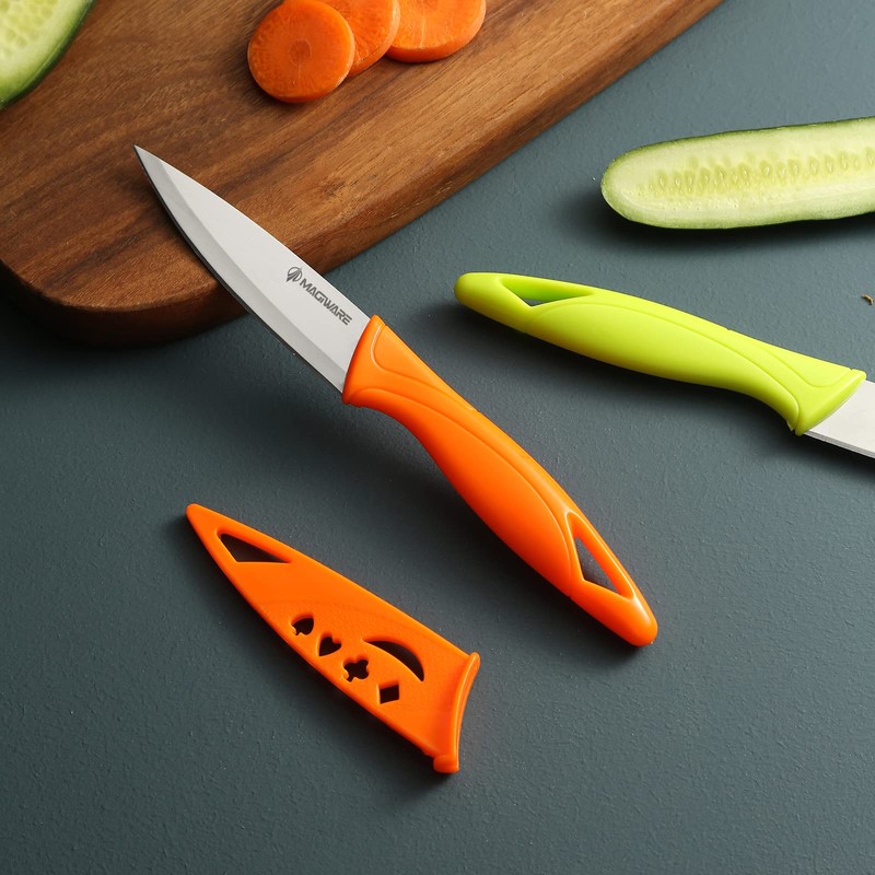 Magiware Paring Knife, 8PCS Paring Knife Set with Cover, Small