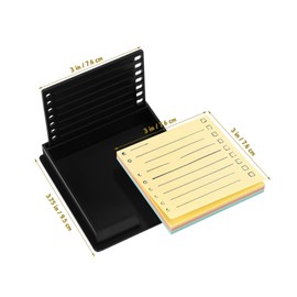 Operitacx Notizzettel Halter mit Haftnotizen Vorlagen Kompakte und Robuste Organizer Lösung für Büro und Studium für Notizen und Erinnerungen Farben Erhältlich