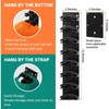 2-Pack Black Hat Organizer for Wall/Door/Closet Storage, Holds 16 Baseball