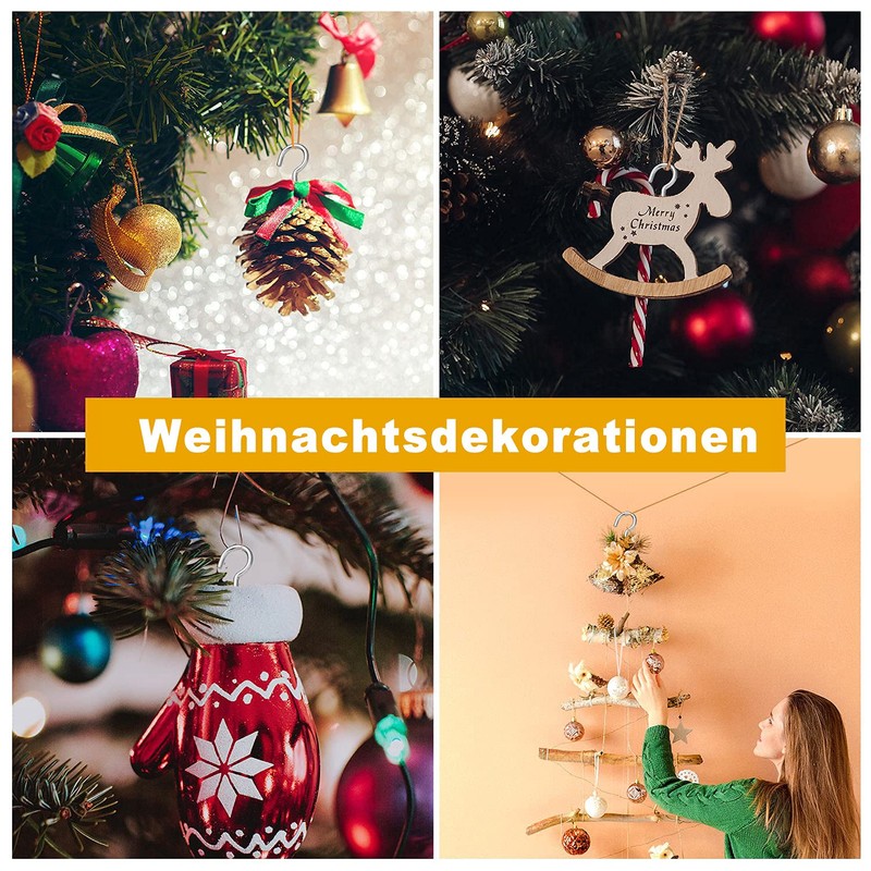 MOGADEE Pack of 10 Stainless Steel Hook Screws, Screw Hooks,