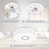 B.K.Licht - Bathroom Ceiling Light with Remote Control, Adjustable Warm