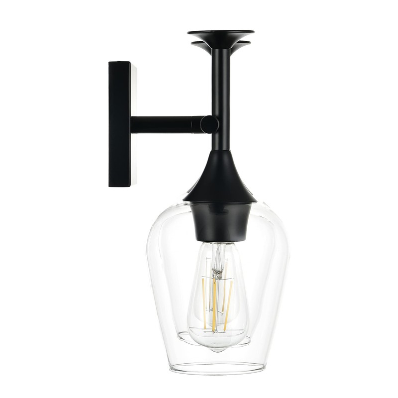 Onesto Lighting Paris Modern Black Bathroom Wall Light Fixtures Over