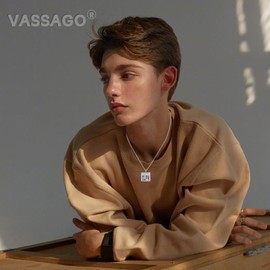 VASSAGO 12 Tribes of Israel Breastplate Necklace Stainless Steel Hebrew Birthstone Pendant Amulet Judaic Hoshen High Priest Jewelry (silver)