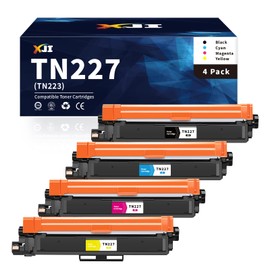 XJI Compatible Toner Cartridges Replacement for Brother TN227 TN-227 TN227BK TN227C TN227M TN227Y TN223 TN-223, for HL L3210CW L3230CDW L3270CDW L3290CDW MFC L3710CW L3750CDW L3770CDW Printer (4 Pack)