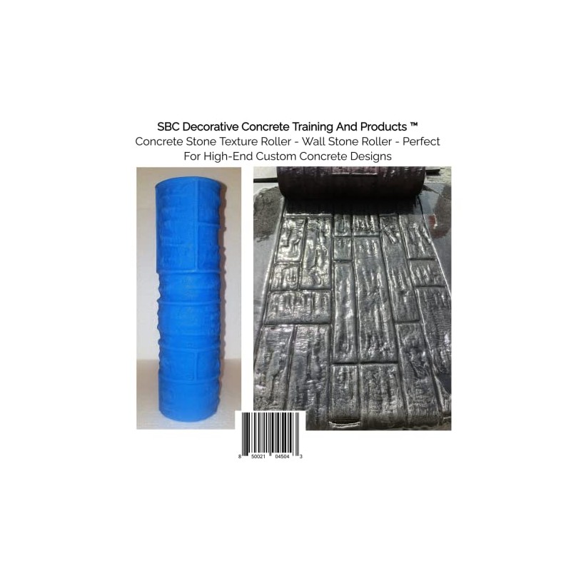 SBC Concrete Texture Roller Stamp and Masonry Forms Tool -