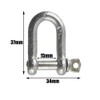 6mm Galvanised Dee Shackle Pack of 6 Shackle Chandlery DK01