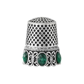 Vintage Sewing Thimble, Finger Protector Finger Shield Fingertip Thimble Sewing Quilting Craft Accessories DIY Sewing Tools (Sliver)