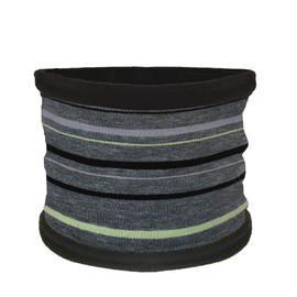 Rockjock mens neck warmer, scarf, hat, hood, snood - reversible (Grey/Black)