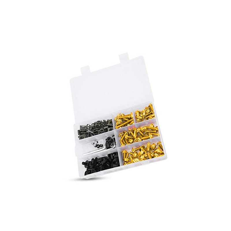Fairing Bolt Kit,198Pcs/Set Windscreen Fairing Screws M5 M6 Bolts Kit