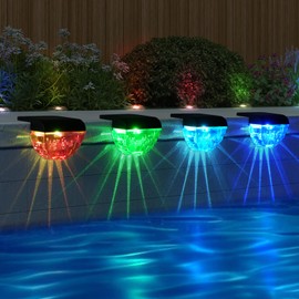 Melunar 16 Pack Solar Deck Lights Outdoor, Solar Step Lights Waterproof for Outside, Yard, Patio, Garden, Pool, Railing, Stairs, Fence (Color Changing)