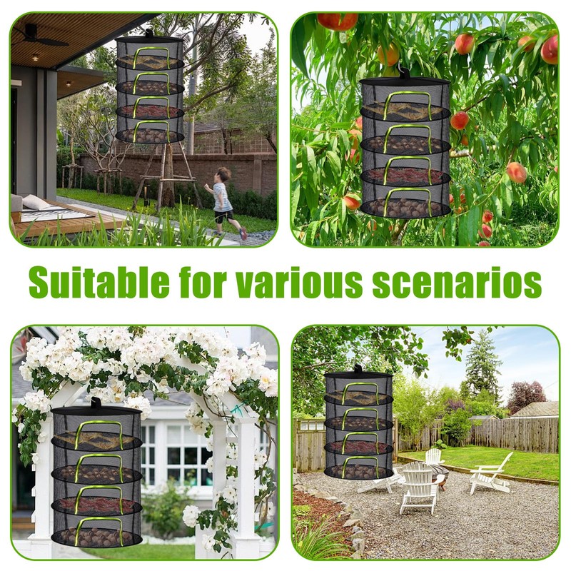 Baieye Herb Drying Net, 4-Layer Herb Net for Drying, Diameter