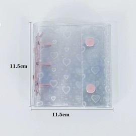 Yurika Seal Notebook, Transparent Binder Cute Sticker Binder for Girls, Removable, A8, Clear Seal Notebook, Includes 25 Transparent Loose Papers, Refillable (Purple Set)