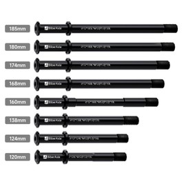 BiberAxle 12 mm Thru Axles for Bicycle Forks and Rear Bicycle Frame, Mountain Bike and Road Bikes, Aluminium Alloy Hub Adapter Axle, (Thread Pitch: 1.0 mm/Length: 185 mm)