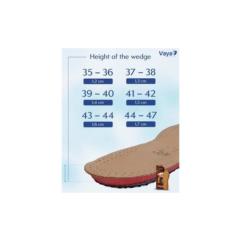 Vaya Medical Supporto Ortopeadic Insoles for Valgus Feet Leather Insole