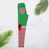 High Waist Tummy Control Stripes Bow Graphic Christmas Leggings Gingerbread