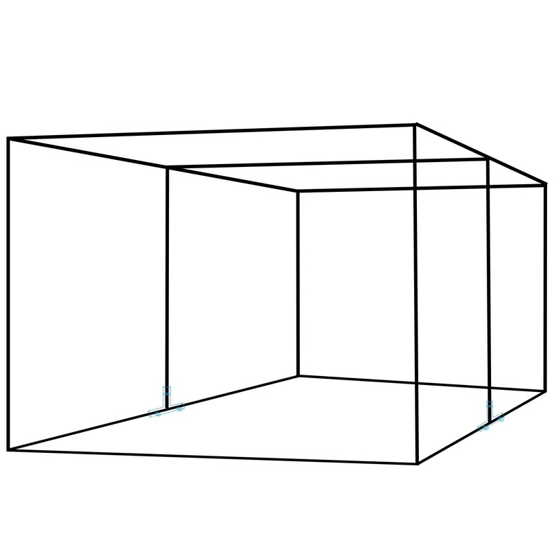 Aoneky 3 Way/4 Way/ 3 Way T Shaped Corner Canopy