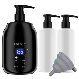 Massage Oil Warmer with Two Oil Bottle Dispenser, Lotion Bottle Warmer Dispenser Heater, Smart Touch Key Electric Warm Lotion Dispenser, Lube Gel Cream Warmer for Home Pro Salon Spa Massage