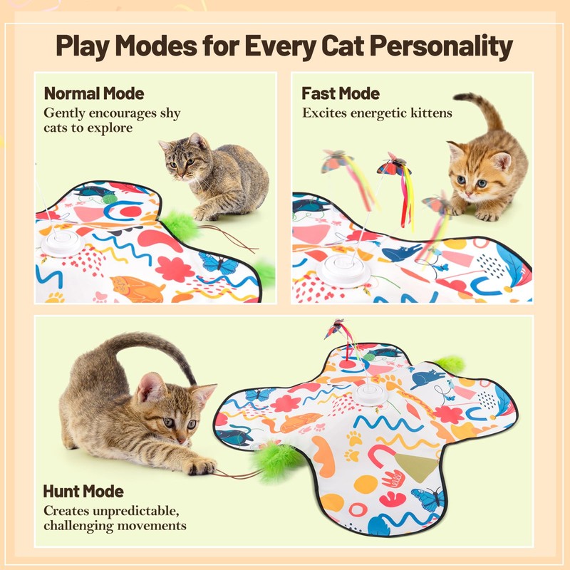 Pitycbo Interactive Cat Toys, Automatic Hide and Seek Cat Toys