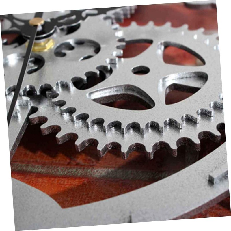 GRIRIW 1Pc Chic Retro Gear Wall Clock Industrial Style Decorative