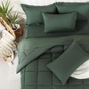 DOWNCOOL King Size Comforter Set, 7Pcs Bedding Comforter Sets Sage