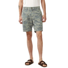 Buffalo David Bitton Men's Flat Front Short, Army Green Garment WASH S23, 34
