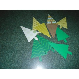 Stampin' Up! 30 Stampin Up CHRISTMAS TREE Holiday Pine Punches Paper Punchies Die Cuts