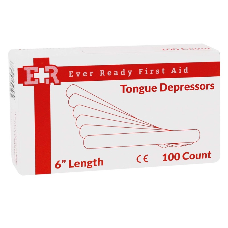 Ever Ready First Aid Wood 6" Tongue Depressors, Medical, All