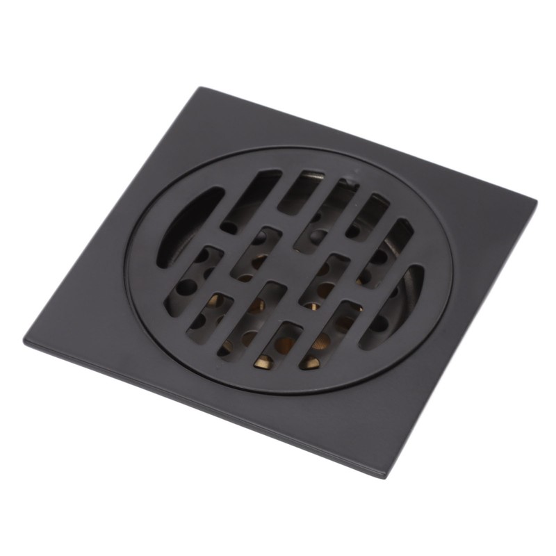 Floor Drain European Style Antique Stainless Steel and Copper Square