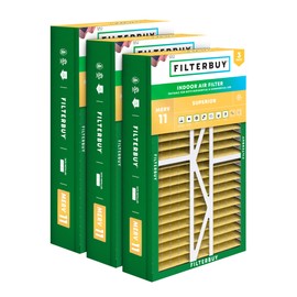 Filterbuy 17.5x27x5 Air Filter MERV 11 Allergen Defense (3-Pack), Pleated HVAC AC Furnace Air Filters Replacement for Trane Perfect Fit & American Standard (Actual Size: 17.13 x 26.13 x 4.97 Inches)