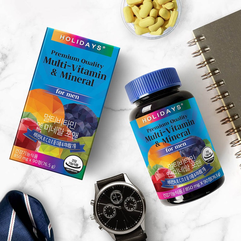 Holidays Multivitamin & Mineral for Men 90 tablets, 1 bottle