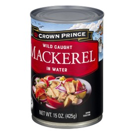 Crown Prince Mackerel in Water, 15-Ounce Cans (Pack of 12)