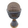 Holy Land Market Stone Communion Cup/Chalice and Hosts with 150