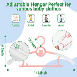 Kids Bear Plastic Hangers - 20 Pcs Baby Hangers for Baby Closet Organizer, Standard Use for Toddler, & Child Clothes - Ideal for Boys & Girls Closet, Clothing, Pants, Coats, & Nursery Room Decor