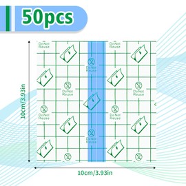 Tattoo Aftercare,50 Pcs Waterproof Bandages for Swimming,4 x 4 Inch Tattoo Cover up Tape,Second Skin Tattoo Cover up Patch,Waterproof Bandaids,Transparent Film Dressing,Adhesive Bandage,Shower Shield