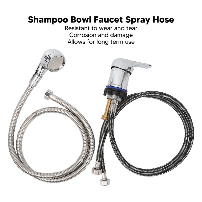23.6in Faucet 47.2in Electro Polishing Hose High Pressure Sprayer Shampoo