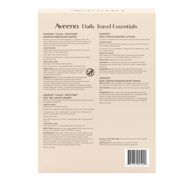 Aveeno Daily Travel Essentials Gift Set with Daily Moisturizing Lotion,