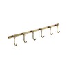 WINCASE Brass Hook Rack, Bathroom Towels Hooks Coat Rack, Antique