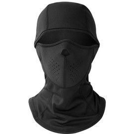 Beehow Winter Ski Mask Balaclava Motorcycle Gear Breathable Face Mask for Men Women Black