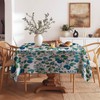 Rectangle Tablecloth 60x83 Inch Blue Plum Floral Pattern