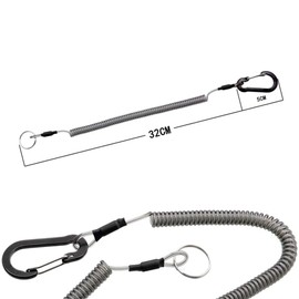 IERCZA Pack of 4 Spiral Cable Fishing Lanyard, Anti-Lost Spiral Safety Rope with Carabiner, Elastic Spiral Key Chain, Stretchy Key Chain, Tool for Boating, Kayaking, Camping, Hunting