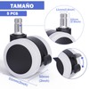 LIHAO 5X Ruedas Silla Oficina Freno Rueda Silla Giratoria 11mm/50mm