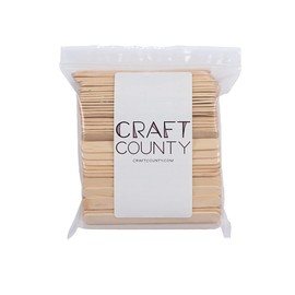 200 Piece Craft County Flat Natural Wood Craft Sticks Popsicle Sticks 4 1/2 Inch Great for DIY Kids School Projects Ice Cream Stick