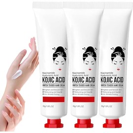 3PCS Kojic Acid Crema para Mano, Crema de Manos para Hidrata las Manos, Secas y Agrietadas, Sin Sensacin Pegajosa para Todo Tipo de Pieles            