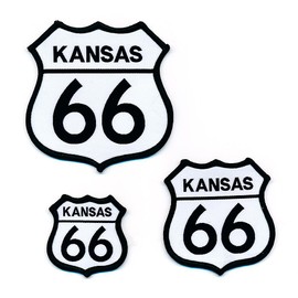 0758 3 Route 66 USA Kansas Mainstreet Road Biker Patches